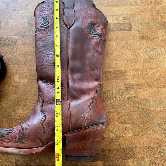 Justin Reba McEntire Chelsea Cognac Tall Top Boot- Women’s Size 7.5B - Picture 9 of 9